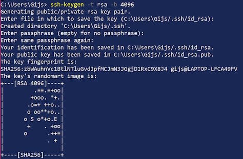 Create your local SSH key pair